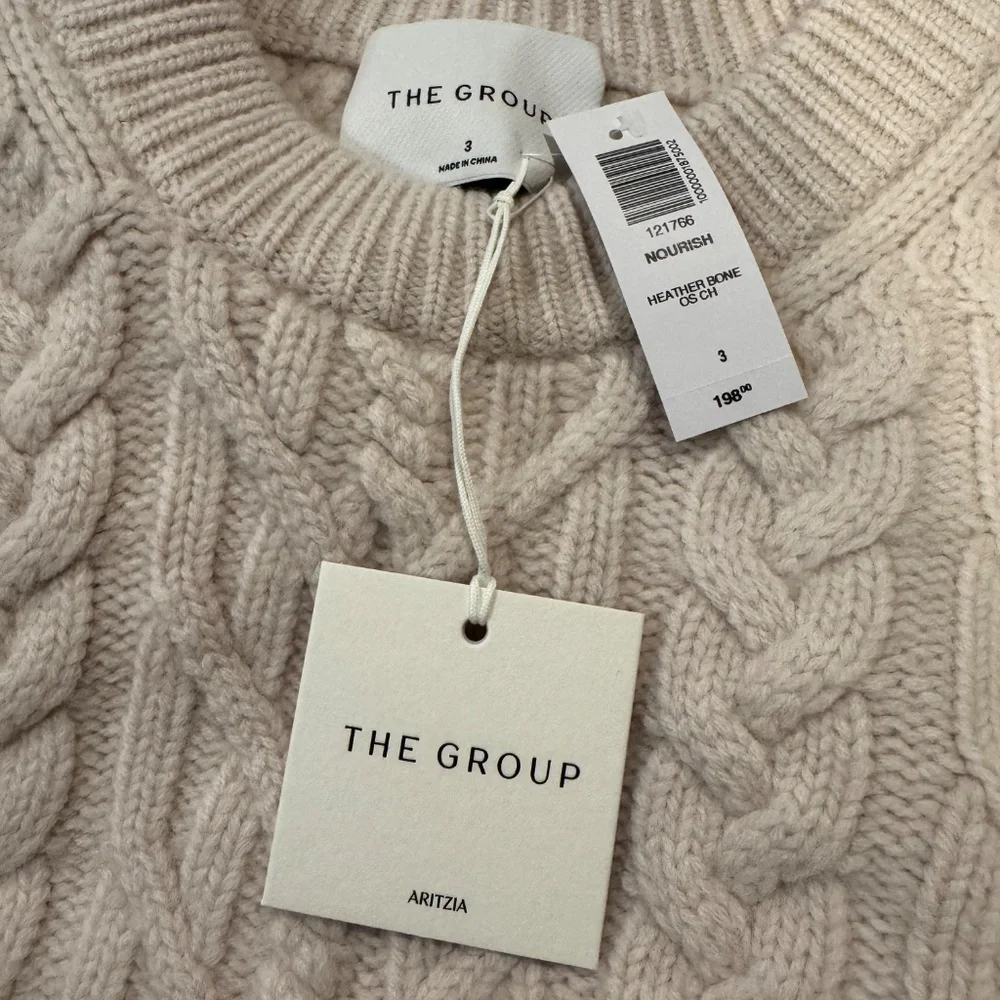 Aritzia Cream Cable Knit Sweater - Picture 5 of 6